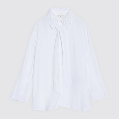 Shirt With Broderie Anglaise Collar from Sandro
