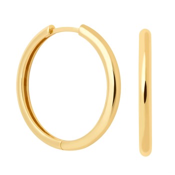 Simple Hinge Hoops In Gold