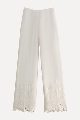 Embroidered Trousers With Cutwork from Zara Home