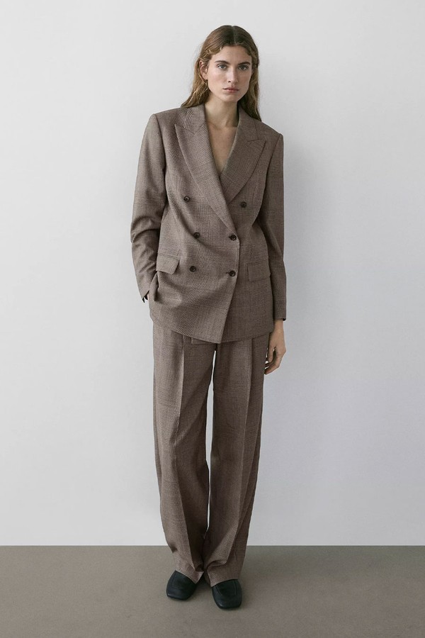 Check Wool Suit Blazer from Massimo Dutti