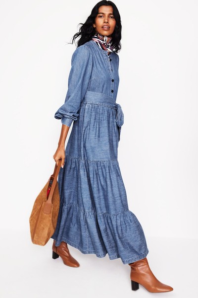 Alba Denim Maxi Dress from Boden