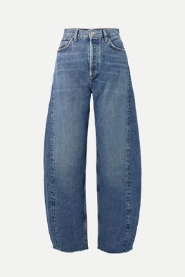 Luna Cropped High-Rise Tapered Organic Jeans from  AGOLDE 