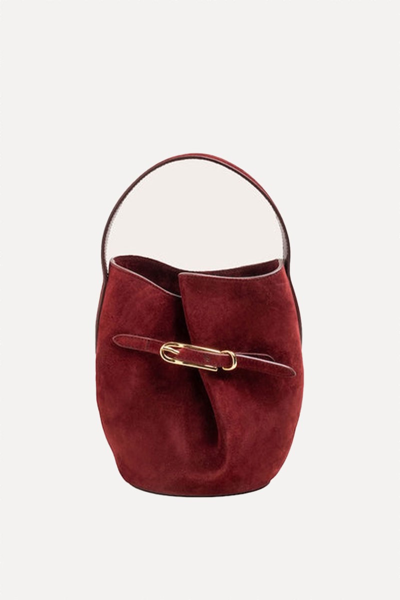 Mini Suede Bucket Bag from Liffner