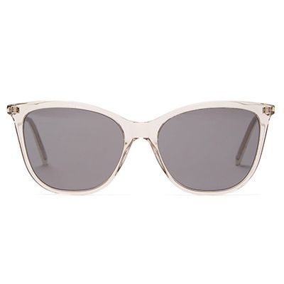 Cat-Eye Clear-Acetate Sunglasses from Saint Laurent 