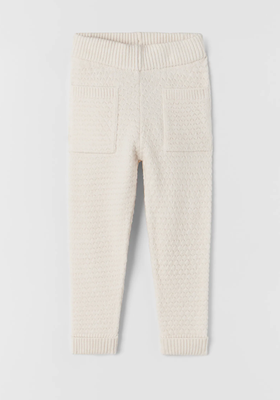 Quilted Knit Jogging Trousers from Zara