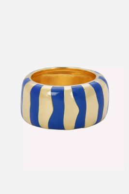 Gold-Plated Bold Stripe Enamel Ring from Anna + Nina