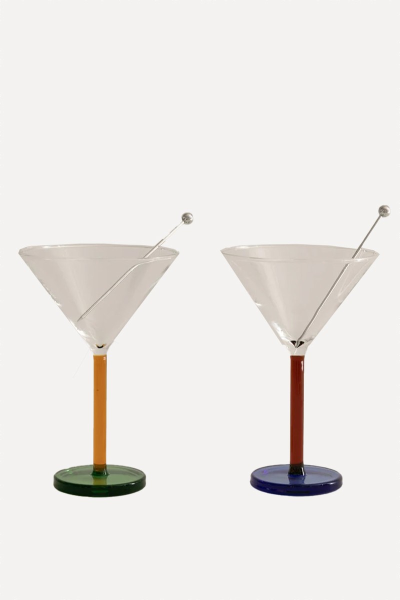 Set Of 2 Piano Cocktail Glasses from SOPHIE LOU JACOBSEN