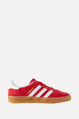 Gazelle Indoor Leather-Trimmed Suede Sneakers from Adidas