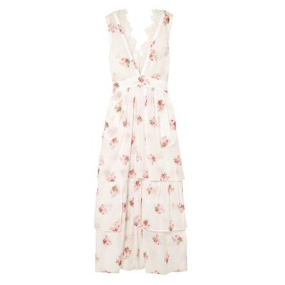 Dale Lace-Trimmed Floral-Print Cotton-Voile Midi Dress from Brock Collection