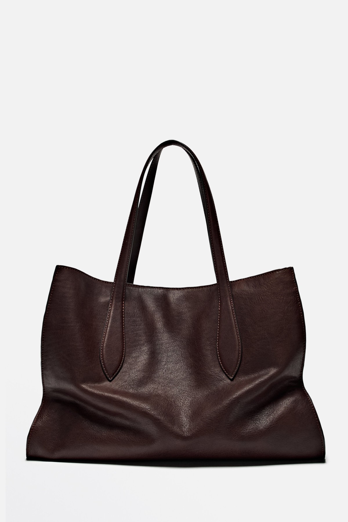 Nappa Leather Maxi Tote Bag from Massimo Dutti