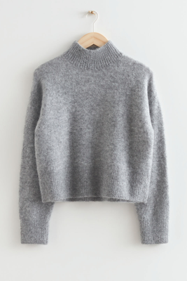 Cropped Mock Neck Knit Jumper from & Other Stories