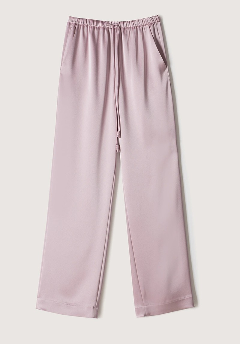 Tupsa Pink Satin Trousers from Nanushka