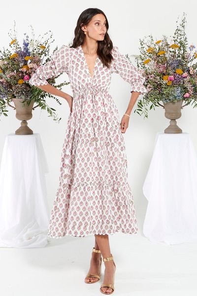 Flora Dress In Posey Petal from Neve & Noor