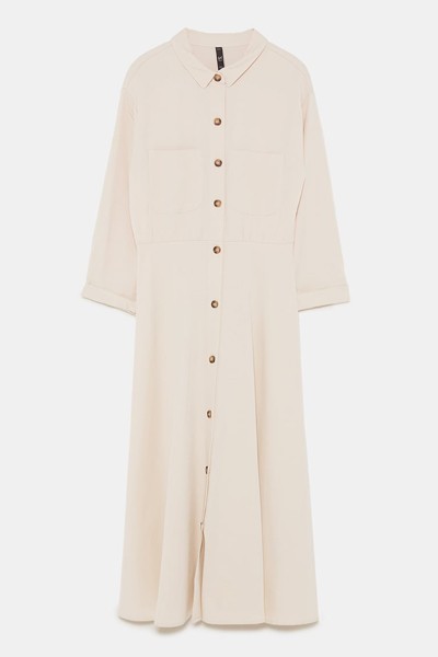 Flounced Shirt Dress from Zara