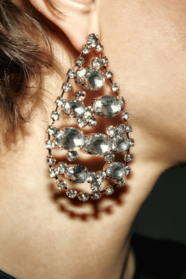 Droplet Rhinestone Earrings  from Zara 