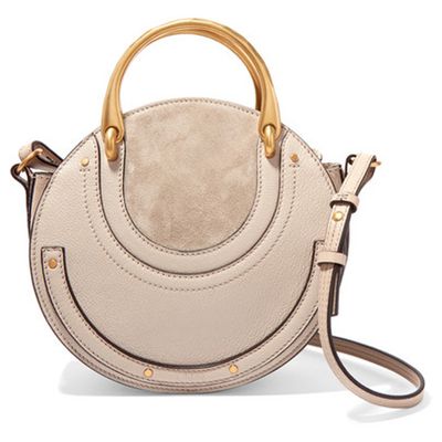 Pixie Small Suede & Textured-Leather Shoulder Bag from Chloé