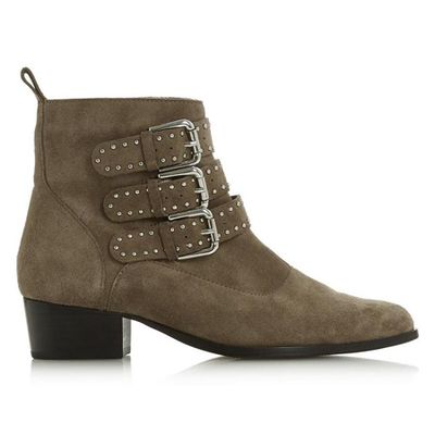 Pagent Taupe Buckle Detail Ankle Boot from Dune