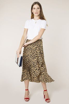 Gracie Spot Leopard Camel Skirt