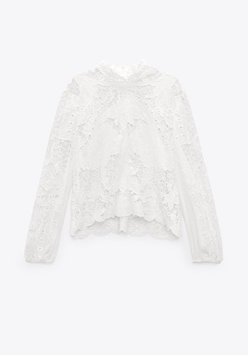 Blouse With Cutwork Embroidery