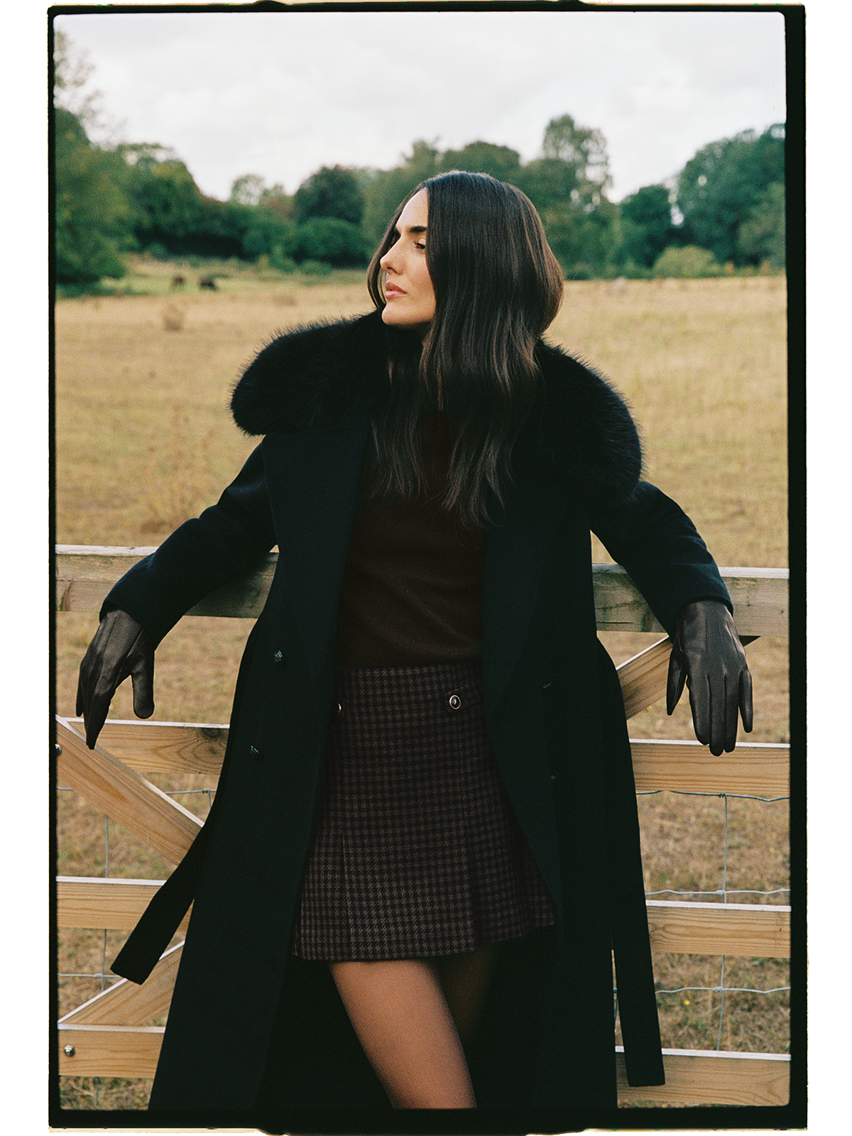 Elle Check Print Pleated Mini Skirt