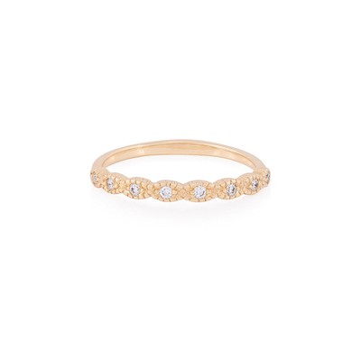 Evil Eye Gold Diamond Eternity Ring