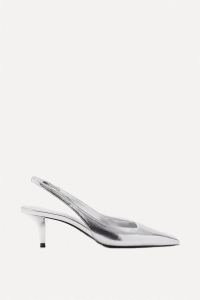 Metallic Sling Back Shoes from Mango