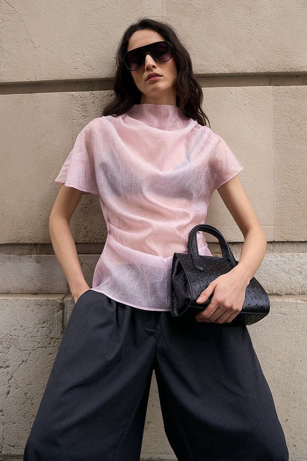 Squared Leather Handbag from Na-Kd