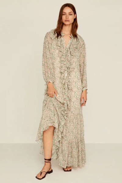 Floral Ruffled Dress from Mango