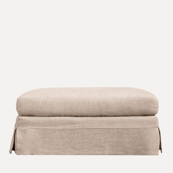 English Slipcovered Classic Roll Arm Ottoman from RH