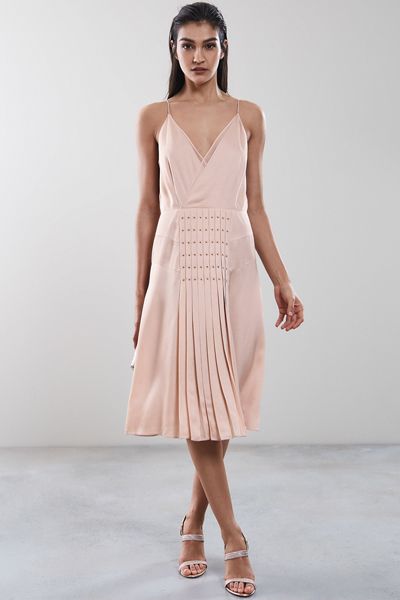 Daria Eyelet Detail Dress from Reiss