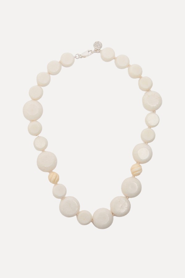 Carved Coral Sterling Silver Necklace from SAPIR BACHAR