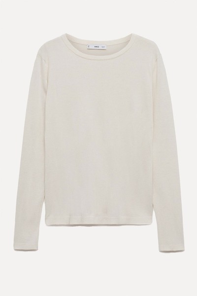 Fine-Knit Crew-Neck Sweater from Mango