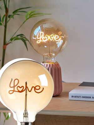 2W E27 ES LED Non-Dimmable Love Decorative Globe Bulb from Bay Lighting 