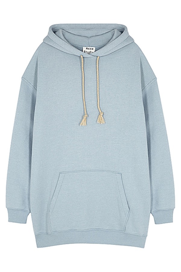 Fanita Blue Hooded Jersey Sweatshirt from Acne Studios
