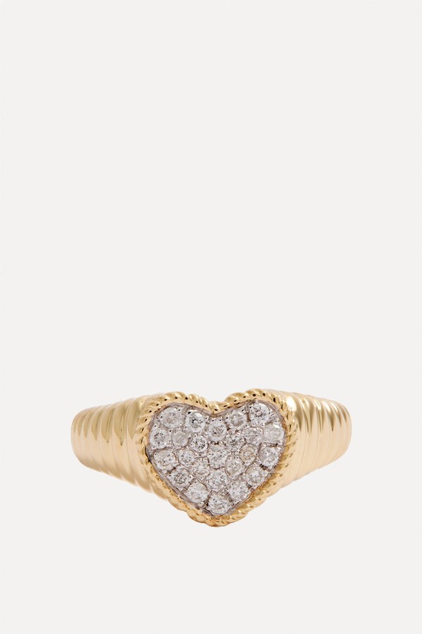 Baby Chevalière Cour Berlingot 9kt Gold Pinky Ring from Yvonne Leon