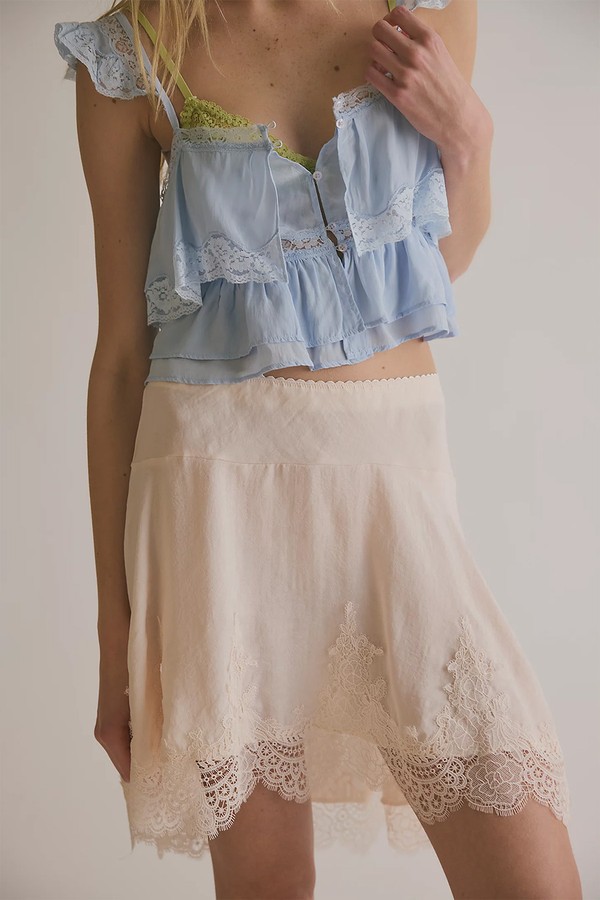 Something Satin Mini Slip Skirt 