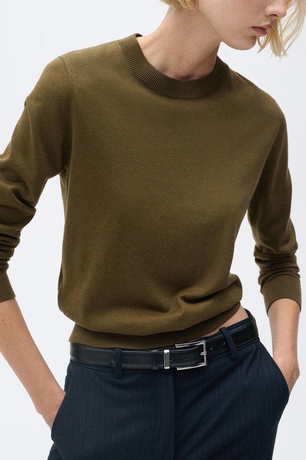 Silk-Blend Knitted Sweater from Mango