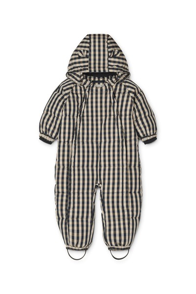 Sylvie Gingham Baby Snowsuit Midnight Navy Multi  from Ando Stores