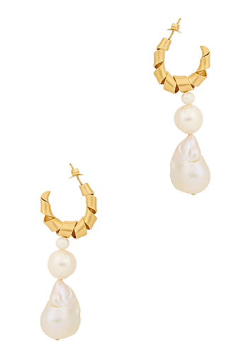 Wibble Wobble 14kt Gold-Plated Drop Earrings from Completed Works