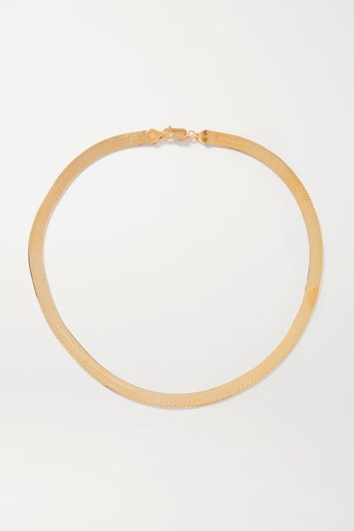 Herringbone XL Gold Vermeil Necklace from Loren Stewart