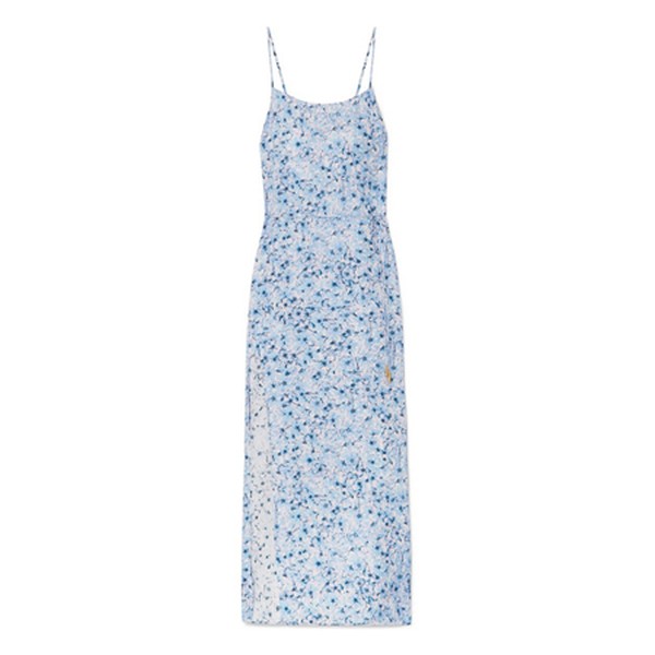 Murano Floral-Print Silk-Satin Midi Dress