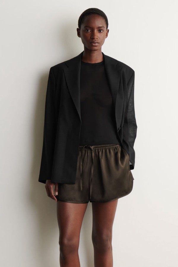 Satin Track Shorts from cos