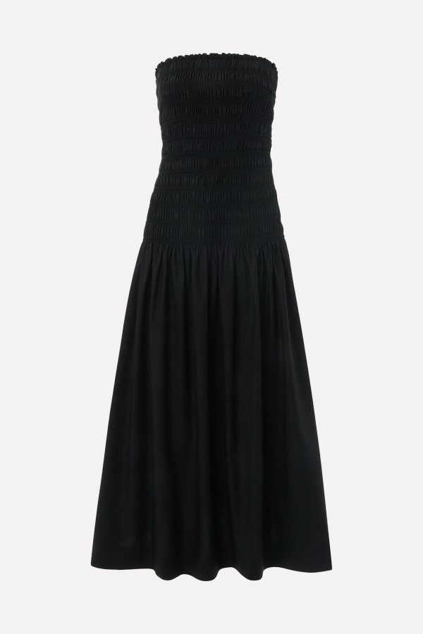 Shirred Bandeau Poplin Dress from Whistles