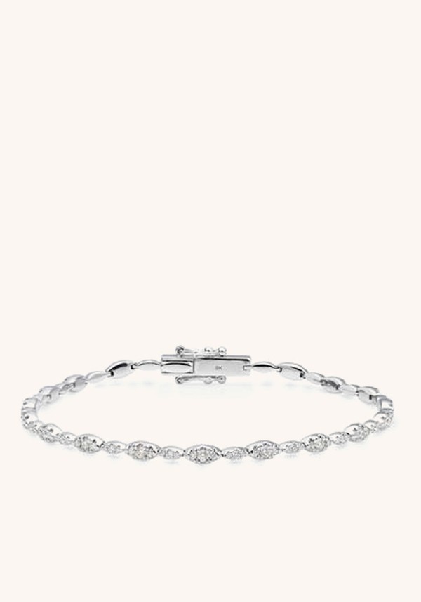 Essence 9ct White Gold Diamond Bracelet