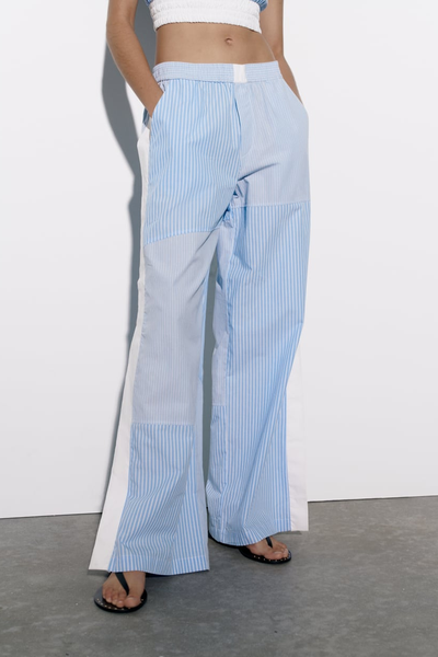 Full Length Patchwork Trousers from Zara