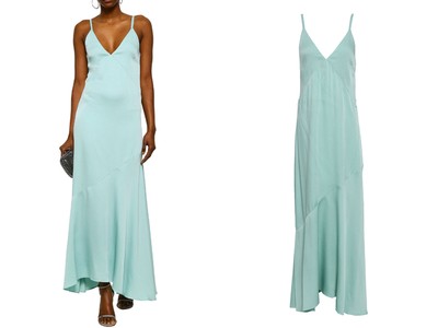 Crepe-Satin Maxi Slip Dress from Les Heroines