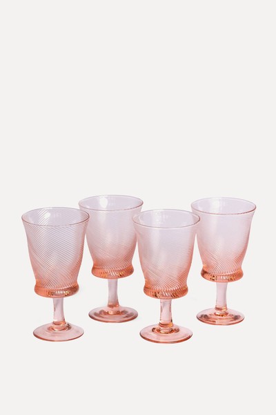 Spiral Wine Glasses from Sharland England