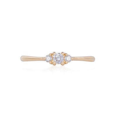 Dreamer Of Dreams Polished Gold Diamond Ring