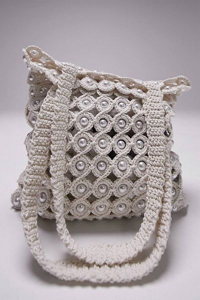 Jay Multi Beaded Crochet Shopper Bag, £42