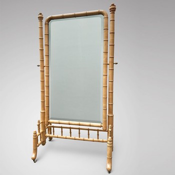 Large Faux Bamboo Mirror  from Anthony Short Antiques